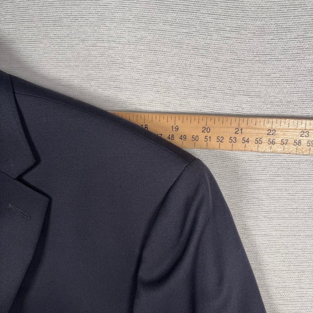 Lauren Ralph Lauren Blazer Men 44L Navy Blue Wool Blend Gold Button Sport Coat - Picture 8 of 14